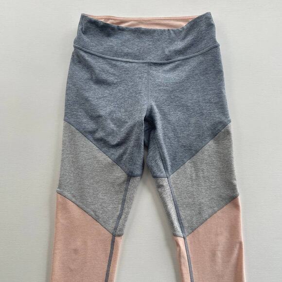 Outdoor Voices Colorblock Springs Leggings 7/8 Blue/Gray/Pink Size Small - Picture 3 of 7